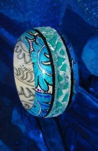 Bajidoo mosaic wooden bangle from the premium bangle line.