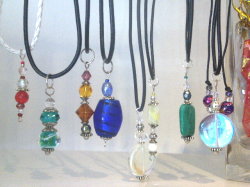 Local artist beaded pendent necklaces. Orlando local artist