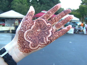 Extra dark henna stain from Beachcombers Bazaar Jamila henna